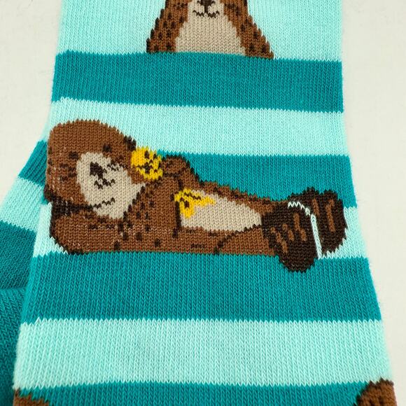 Kids Sock It To Me Junior Crew Socks - “My Otter Foot” - Size 1-5 (Age 7–10) - Picture 4 of 7